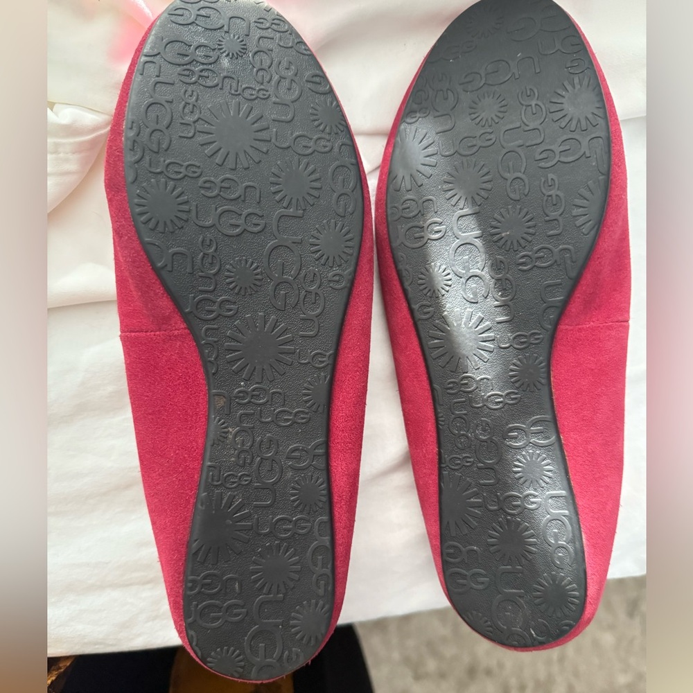 UGG Women's Red Suede Slippers - Picture 3 of 3
